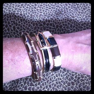 💥Set of 3 Brown, Black, Beige & Gold Bracelets💥